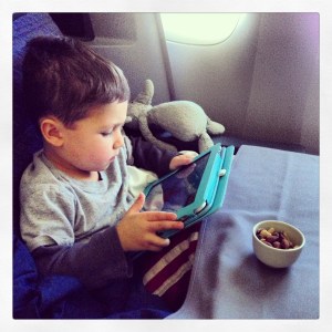 Luke's "myPad". Give him elephant and his iPad...and maybe a snack. He's good for hours. 