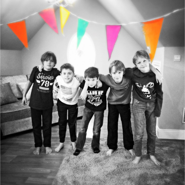 Out of the options, what did he choose?.... a sleepover. 