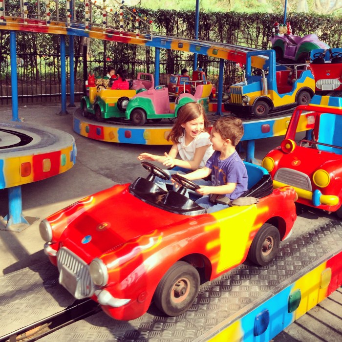 Fu Xing Park. Love that the city parks have fun amusement rides!