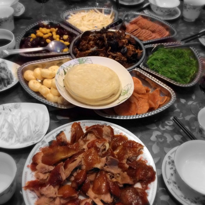 Beijingkaoya : Peking Duck  Just one of the many courses throughout our meal.