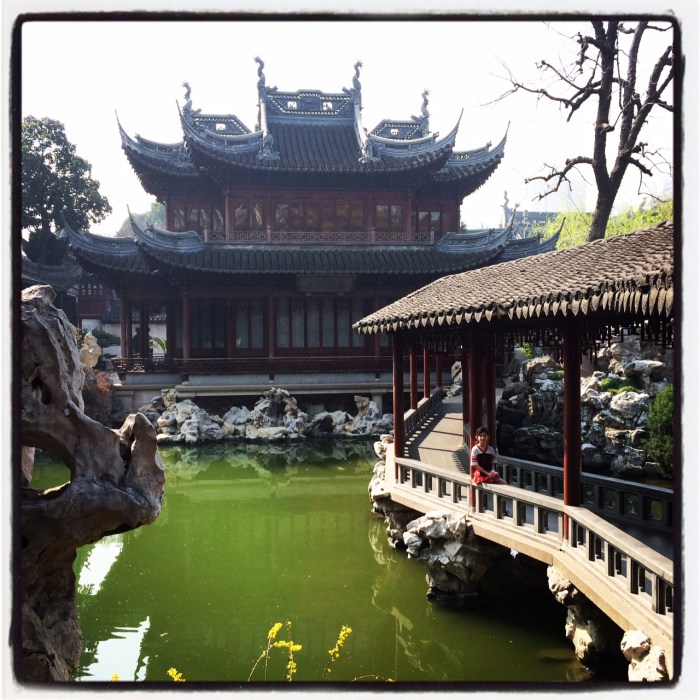 Girls' day included visiting Yu Yuan.