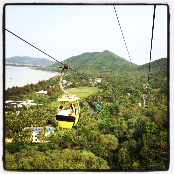 In order to cross over to Monkey Island, we had to take an over-water cable car ride.