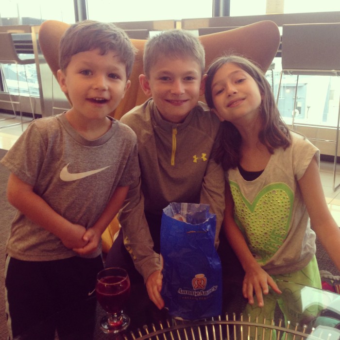 They're first meal in America! Auntie Annie's pretzels.