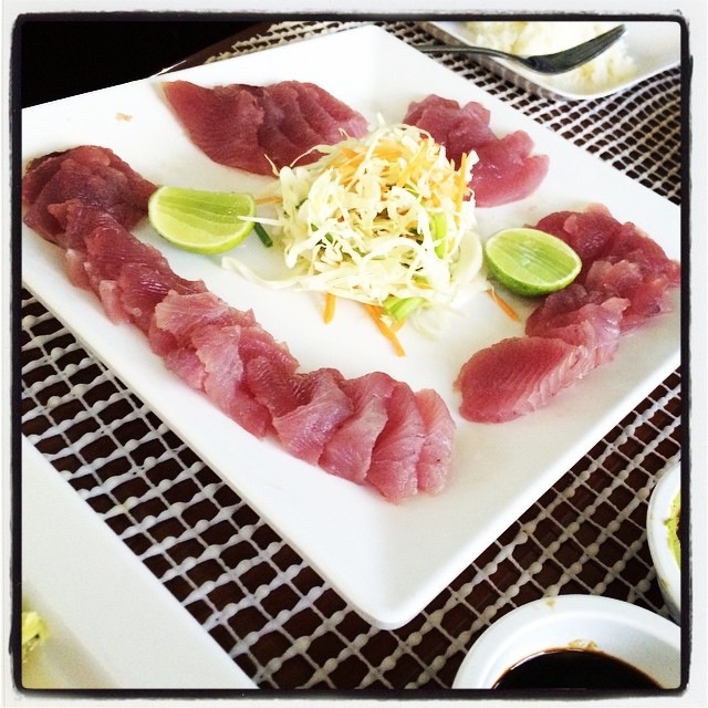Which made for a delicious sashimi lunch!