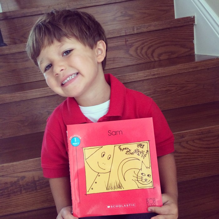 Sam: The first book Luke completely read on his own.