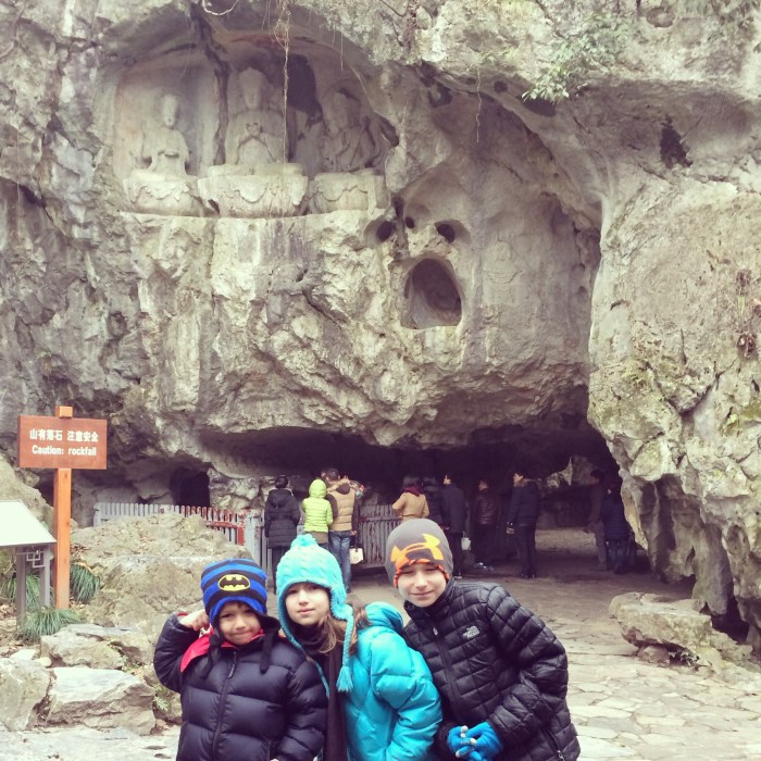 Exploring caves and searching for historic stone carvings 