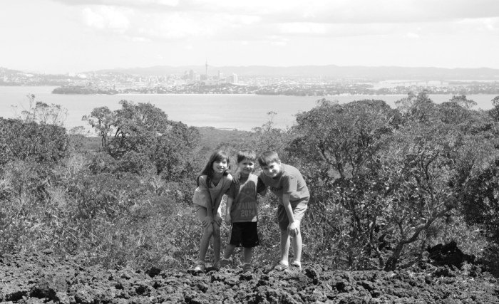 ... to reach the summit's view of Auckland.