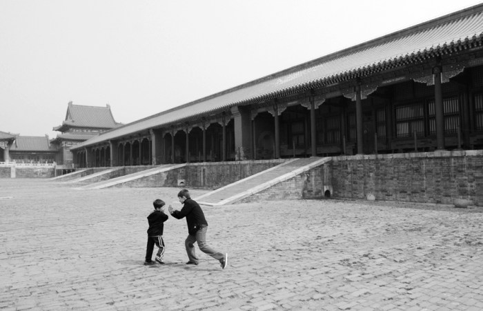 The last emperor was Luke's age when he took the throne. Jack and Luke had so much fun imagining this place as their own.