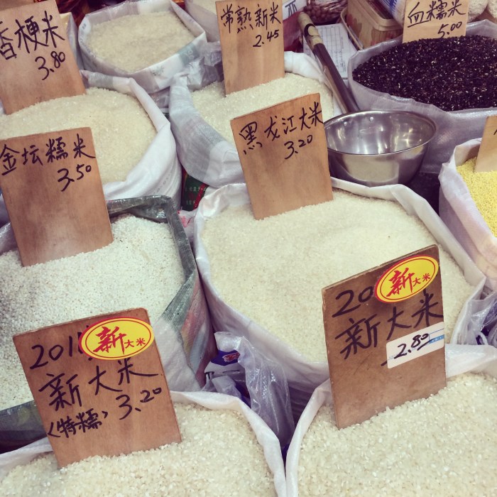 An abundance of rice options.