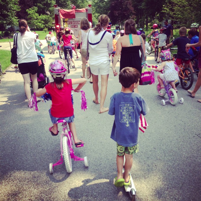 The annual HPE 4th of July Parade. Or as Luke remembers it as, "the race where I almost beat the firetruck."