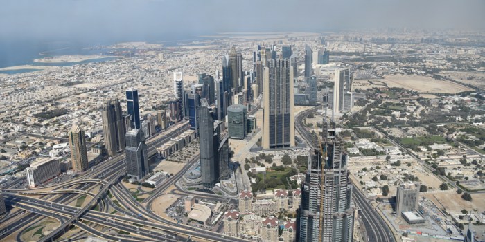 The view from the observatory on the 148th floor. 