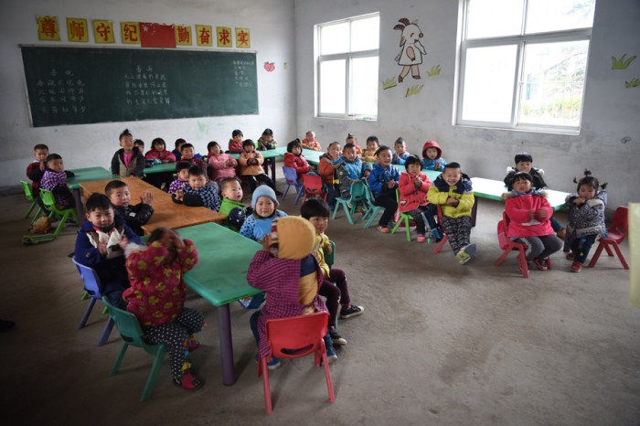 One kindergarten classroom. 