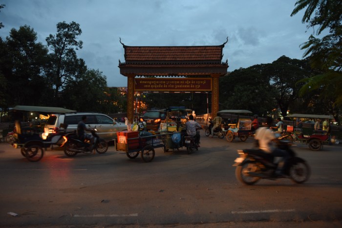 The bustling organized chaos of Cambodian streets.